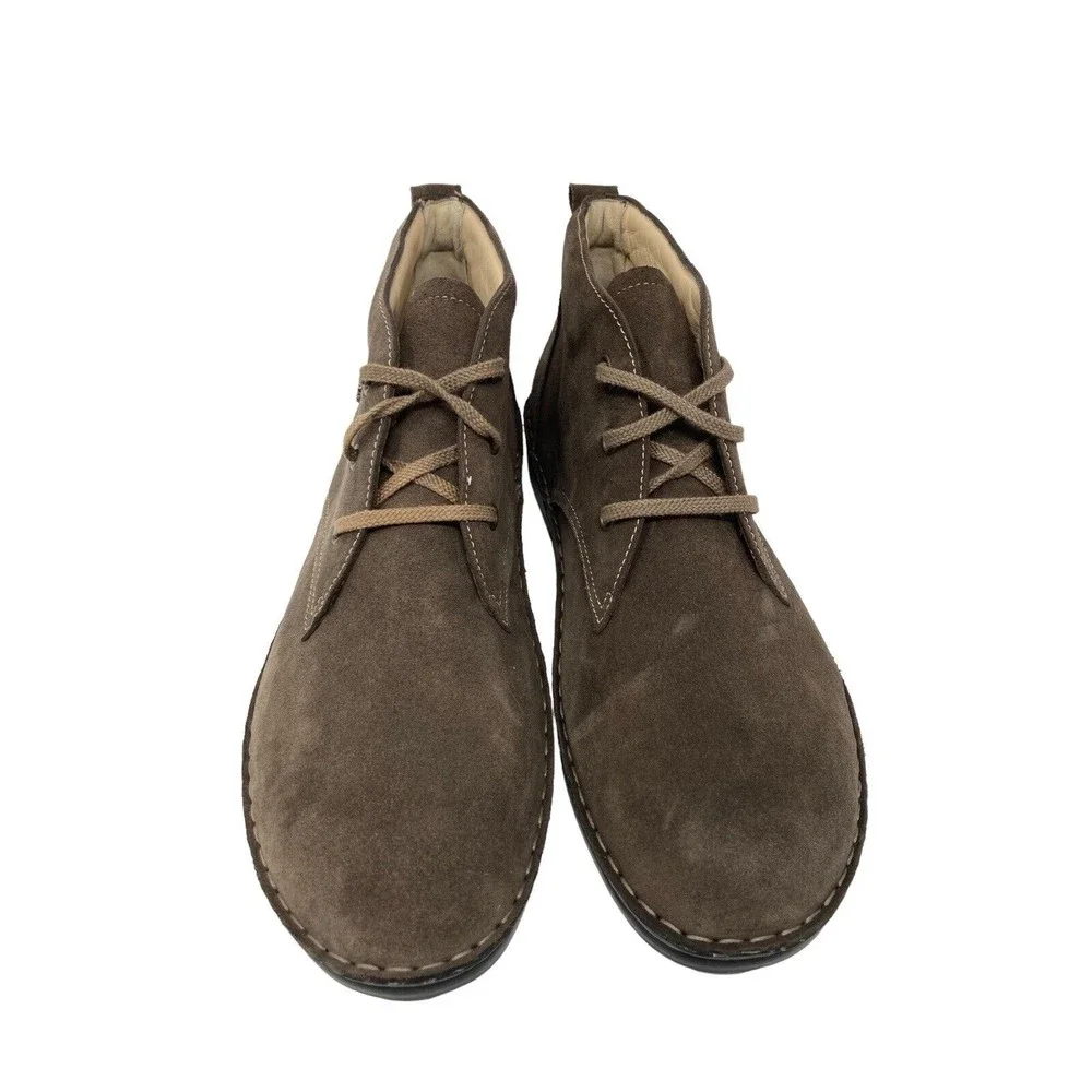 FINN COMFORT Brown Suede Leather Ankle Boots Men's Size 9.5 New - Picture 8 of 11